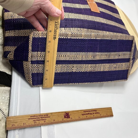 Shebobo Raffia Tote with Leather Handles - Picture 7 of 8
